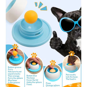 Pet Slow Licking Bowl For Dogs/cats Non-slip Interactive Puzzle Toy Healthy Slow Feeder Reduces Boredom Anxiety Fun Licking