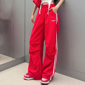 White Quick Dry American Paratrooper Work Pants Womens Style 2025 New Summer Thin Dance Casual Sports Trousers