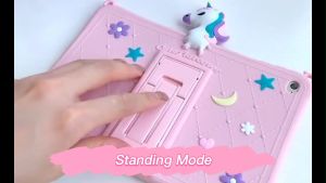 Pelindung Silicon Samsung Galaxy Tab A7 Lite 8.7 inch Wifi Version 2023 2021 T220 T225 Soft Case Cute Tali Kid Unicorn POP IT Stella Lou Lucu Kids Anak Pelindung Kesing Tablet