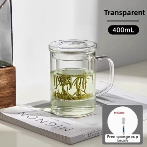 Fuguang | High-Borosilicate Tea Infuser Glass For Men With Liquid Separator