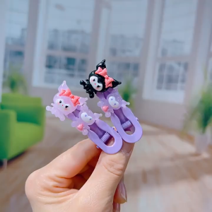 Klip Rambut Kuromi Lucu Klip BB Gadis Klip BB Set Klip Poni Manis Anak-anak / Jepit Rambut Kuromi / Jepitan Rambut Lucu / Klip Jepitan Rambut SH T53