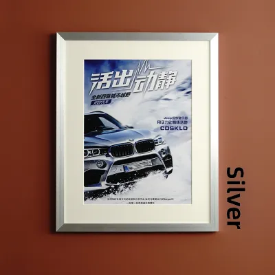 Shenjia | Simple Modern Aluminum Alloy Poster Photo Frame Wall Hanging Advertising A1 A2 60 90 Matting Edge Display Picture Frame