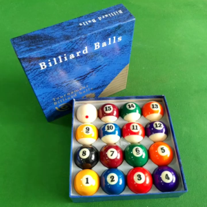 Billiard Ball Set 2-1/4" Regulation Size Pool Cue Balls for Replacement (16 Resin Balls) 57.2mm American pool (8-ball) Tournament Billiards Cue Ball Set Billiards Accessories