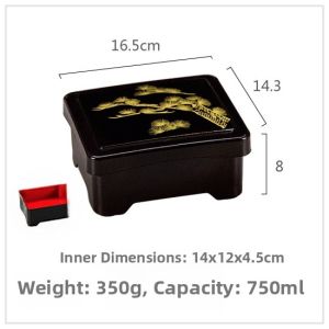 Japanese Style round Cover Rice Box Sushi Box Eel Meal Box Takeout Box Dessert Box Catering Plastic Lunch Box  Style