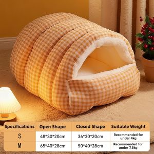 7o | Warm Semi-Enclosed Washable All-Season Cat Bed