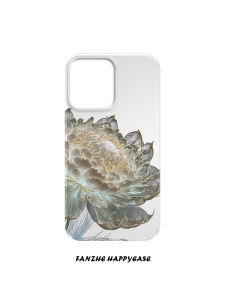 Original Artistic Phone Case Full Cover Anti-Fall Hong Kong Style Lucky Lotus Design Compatible with  15 14pro 13 Huawei Mate60pro Xiaomi 13 OnePlus