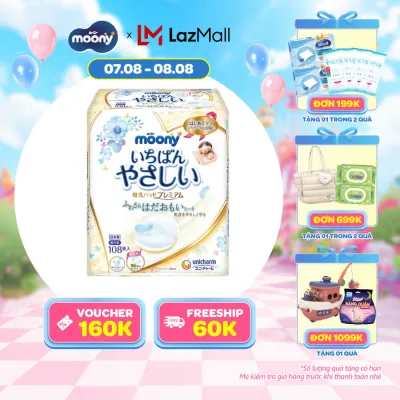 [12-14.08 QUÀ TẶNG SLCH] Miếng lót thấm sữa Moony 108