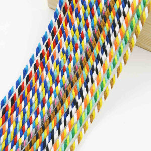 Mixd Colors 5mm 5 Meters 3 Shares Cotton Rope Twisted Ropes Decorative String Bag Clothes Braid Macrame Cord Home Textile Sewing