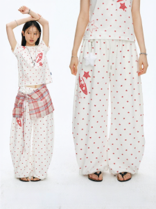JNXS | Quần Sweatpants Nữ Ống Rộng Cạp Chun Dây Rút In Hình Ngôi Sao Chất Liệu Dày