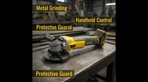 OLOEY | 125mm Cordless Brushless Angle Grinder 9000RPM Heavy Duty Metal Wood Cutting Polishing Tool 20V Lithium Battery Powered