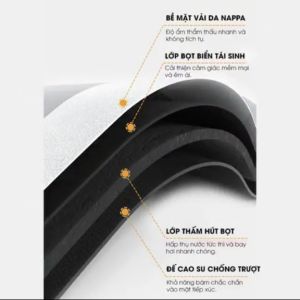 Thảm Lau Chân Silicon phòng tắm chùi chân siêu thấm hút nước chống trượt đế cao su chất siêu dày