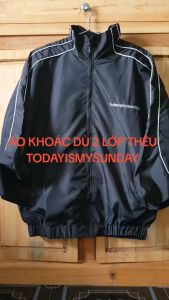 Áo Khoác dù Chữ Todayismysunday Nam Nữ Couple Đẹp  - FREESHIP  - Kiểu Bomber Gió 2 Lớp Khóa Kéo Zip Hàn Quốc