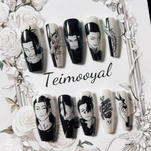 Timo Magic Battle Dark Anime Nail Art Phim Hoạt Hình Trang Trí Móng Tay Nhẫn Trang Trí Móng Tay Vòng Đeo Tay Hình Học Tròn