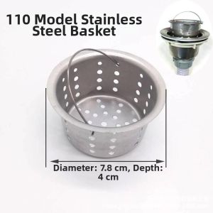 MEISITEKEKE | Stainless Steel Sink Strainer Basket