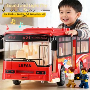 Large Realistic Toy Bus for Kids