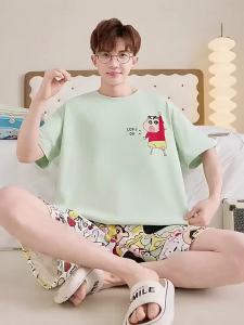 QIANSHUIMILU | Summer Short Sleeve Thin Cotton Boys Sleepwear