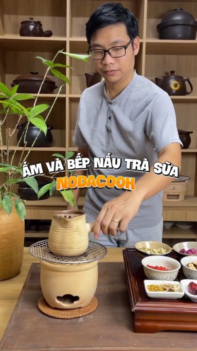 Bộ Ấm & Bếp đun trà sữa nướng 500ml NodaCook Bát Tràng | Lazada.vn