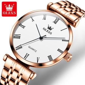 OLEVS 5592 Fashion Men Quartz Watch Gift Stainless Steel Watchband Round-dial Wristwatch