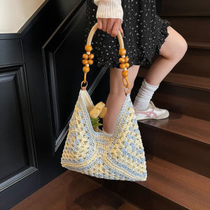 JIFANPAUL | Handcrafted French Lace Shoulder Bag Woven Straw Bag