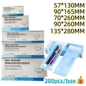 200pcs/box Self-sealing Sterilization Pouches Bags 5 Sizes Medical-grade Bag Disposable Tattoo Accessories Supplies