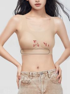 HUACHENGSHI | เสื้อชั้นในกีฬาแบบไร้โครงสีผิวที่มองไม่เห็น เสื้อชั้นในแบบไร้โครง เสื้อชั้นในแบบสวม T เสื้อกั๊กด้านหลังสวยงาม เสื้อชั้นในแบบบาง