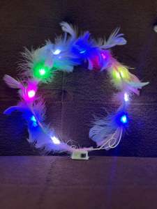 bando bulu led/nyala bando bulu melingkar bando buat properti tari