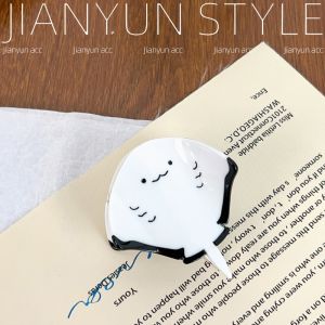 กิ๊บติดผมรูปฉลามและโลมา Acetate ใหม่ กิ๊บติดผมรูปสัตว์ ฉลามและโลมา กิ๊บติดผมหางม้า แฟชั่นเครื่องประดับผม