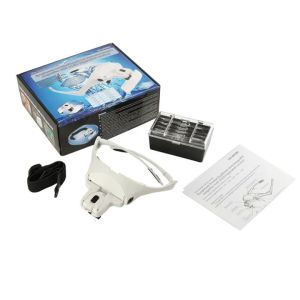 [HCM]Kính lúp kiểu kính có đèn kính lúp led đeo đầu thay thế nhiều thấu kính xăm lông mày ghép mi giả