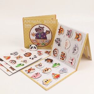 BYJ Magnetic Animal Book Fruit Book Vegetable Book Matching Puzzle Montessori Toy