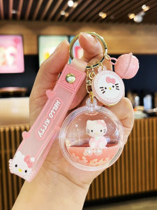 สร้อยกุญแจ KT Cat น่ารัก สร้อยกุญแจรถยนต์ ของตกแต่งกระเป๋าหนังสือสำหรับนักเรียน ของเล่นการ์ตูนสร้างสรรค์ เครื่องประดับขนาดเล็กสำหรับผู้หญิง