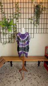 MUAT 80-100KG!!! BAJU BALI BLUS LUKIS JUMBO LD 140 RONCE/F REAL PICT