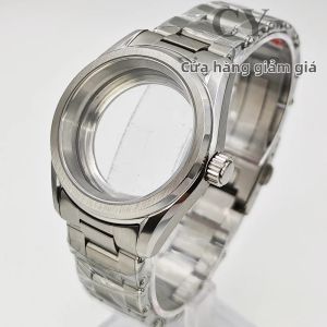 Vỏ Đồng Hồ Bằng Thép Không Gỉ 38mm Màu Bạc Với Kính Sapphire Khả Năng Chống Nước 10ATM Dành Cho Các Bộ Máy NH34 NH35 NH36 NH38 NH70 NH72 ETA2824 PT5000
