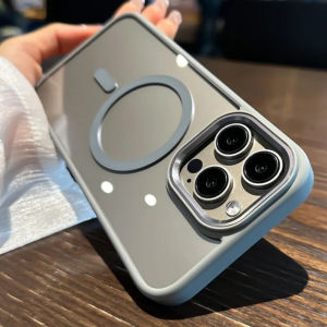 หรูหราสำหรับ MagSafe เคสแม่เหล็กสำหรับ iPhone 16 15 14 13 12 11 PRO MAX 15 PLUS เคสชาร์จไร้สายกันกระแทกกรอบใส