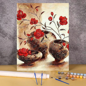 Acrylic Paint Painting By Numbers Figure Oil Paint for Adult Orchid Flower Coloring By Number for Bedroom Wall Decor Unique Gift