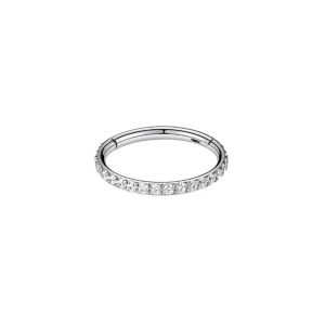 Micro Inlaid Zircon Nose Ring Nose Circle Titanium Steel Fancy Earrings Exquisite Ear Bone Ring Ear Bone Stud Stylish Nose Stud Rook