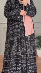 Abaya Gamis Basic Terbaru Busui Friendly Bahan Viscose Sarra Ethnic By Khadijahkerudung