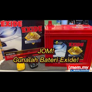 EXIDE GOLD DIN55L - INDIA NO.1 BATTERY 18 MONTHS WARRANTY 3X CHARGING & CHECKING