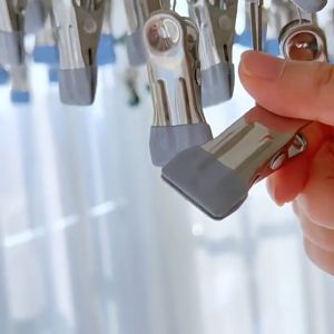 Stainless Steel Drying Hanger Laundry Clip Penyangkut Tudung Clothes Pegs Socks Clip Hanger Kilp Stockin