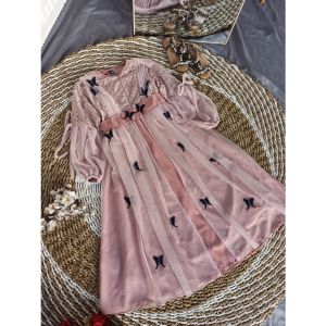 GAMIS ANAK WARNA PEACH UKURAN S M L XL / GAMIS TANIA KUPU ANAK