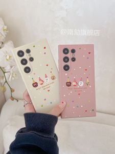 Full Cover Silicone Phone Case for Samsung S25 Ultra S24U New S25 Edge Super Cute Couple Protective Pink Case S23 plus S22 plus S21 FE Note20 plus