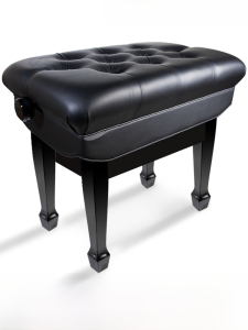 Platinum Xino Solid Wood Piano Stool with Book Box Leather Surface Adjustable Chair Single Person Double Person Choices