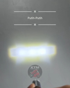 Lampu Depan H6 Laser Super Terang AC DC Universal Motor Bebek Matic + Senja Biru - XTM