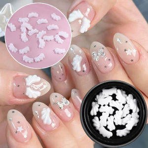 White Angel Wings Nail Art Decorations | Cute Japanese Style Wing Nail Accessories,3D Trending Nail Art Gems Y2k Nail Supplies