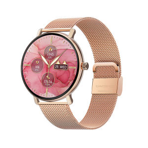 WIWU Smart Watch for Women with 1.32" AMOLED Display Bluetooth Calling with 100+watch fac Heart Rate Sleep Step & Calorie IP68 Waterproof Fitness Smartwatch for Android iOS