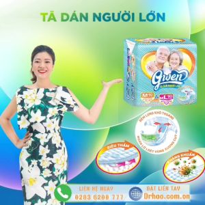 {Hàng chính hãng}Tã dán người lớn Gwen size M/L10 miếng  Bỉm người già siêu thấm khô thoáng chống hăm khử mùi tả giấy người bệnh dùng 1 lần