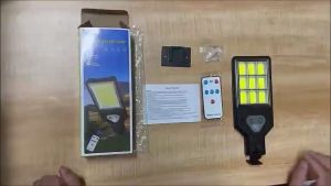 โคมไฟพลังงานแสงอาทิตย์ LED ไฟถนนพลังงานแสงอาทิตย์ Taman โคมไฟพลังงานแสงอาทิตย์กลางแจ้ง Motion Sensor Light