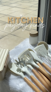 Nipiin Non Scratch Silicone Utensil Set 12Pcs Wooden Handle Heat Resistant Tools for Non-Stick Cookware Full Kitchen Tool Set Includes Spatula Ladle Turner