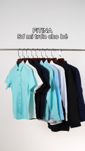 [001] - Áo Sơ Mi Bé Trai Dài Tay Cao Cấp Chất Liệu Modal Co Giản Nhẹ