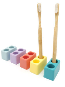 Food Grade Silicone Toothbrush Holder Childrens Fashion Couple Toothbrush Stand Modern Simple Style Bathroom Organizer
