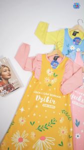 Best Seller Gamis Anak Perempuan Motif Print Gamis Emily 1-10 Tahun